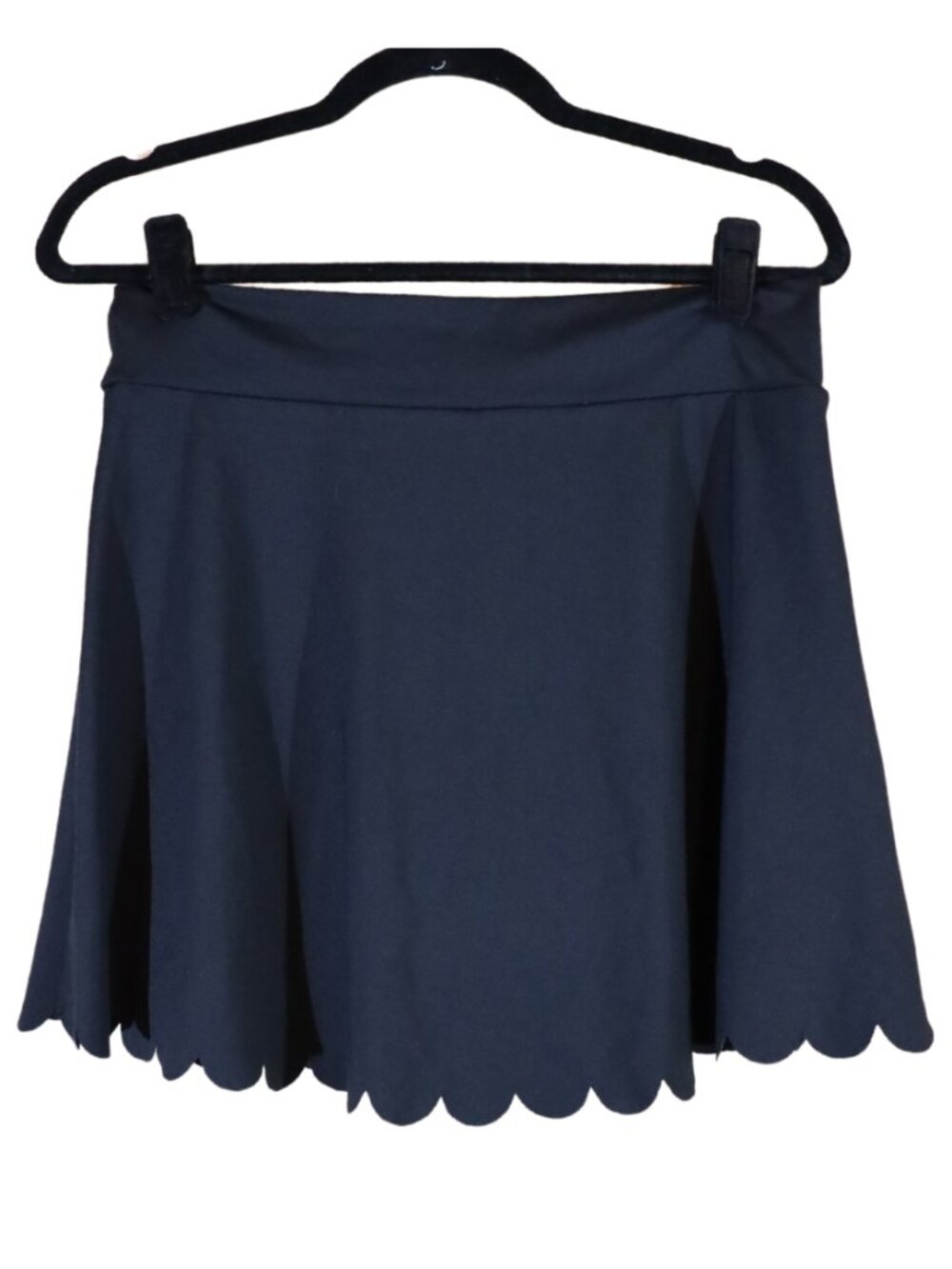 J. Crew Scalloped Active Skort Black Tennis Pickleball Skirt M Like New